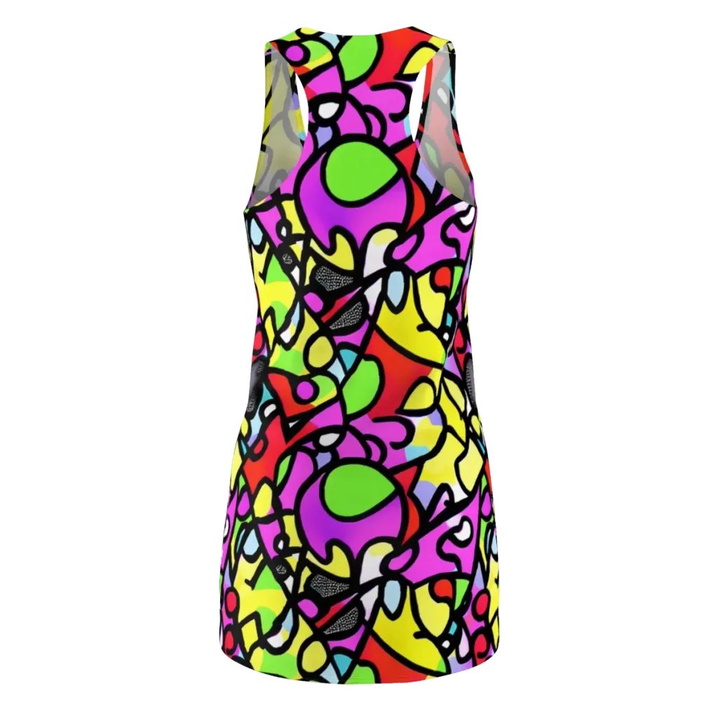 Vivid Serenade on Racerback Dress — Back