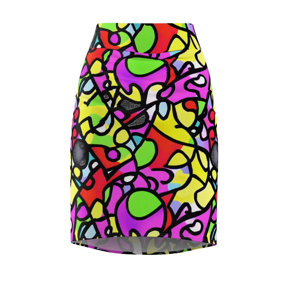 Vivid Serenade on Pencil Skirt — Front