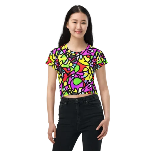 Vivid Serenade on a Crop Tee