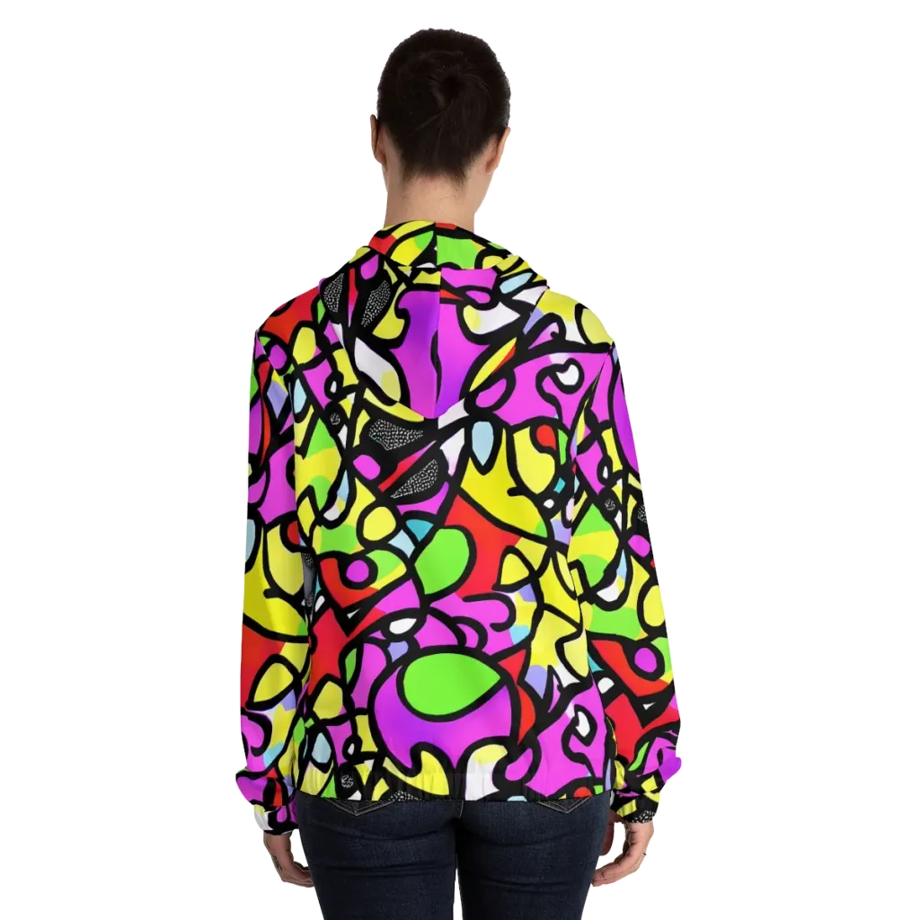 Vivid Serenade on Women's Full-Zip Hoodie — Back On Person