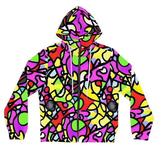 Vivid Serenade on a Women's Full-Zip Hoodie