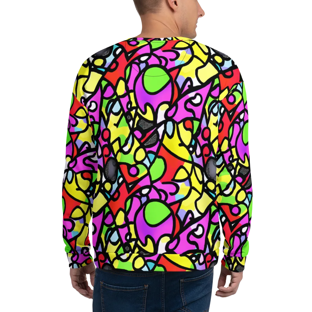 Vivid Serenade on Sweatshirt — Back