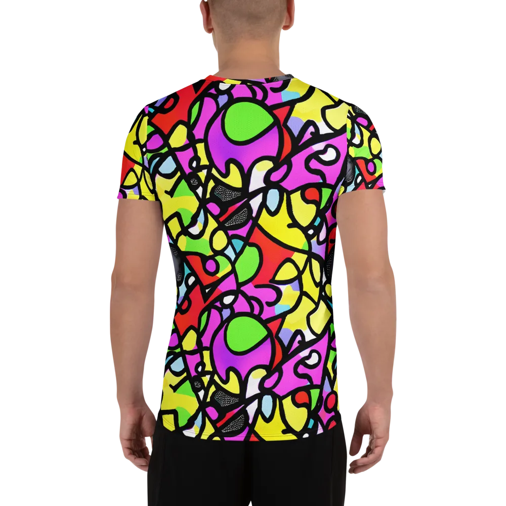 Vivid Serenade on Men's Athletic T-Shirt — Back