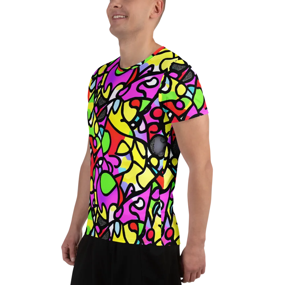 Vivid Serenade on Men's Athletic T-Shirt — Left