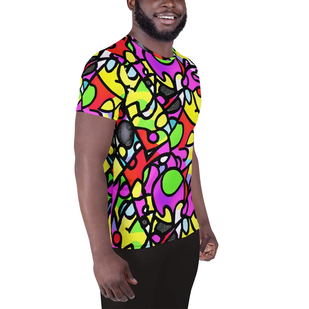 Vivid Serenade on Men's Athletic T-Shirt — Right