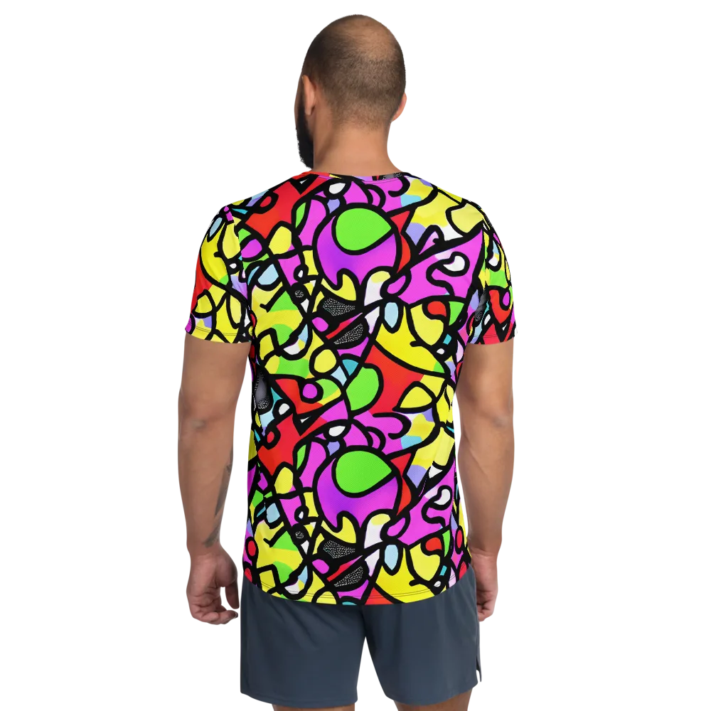Vivid Serenade on Men's Athletic T-Shirt — Back