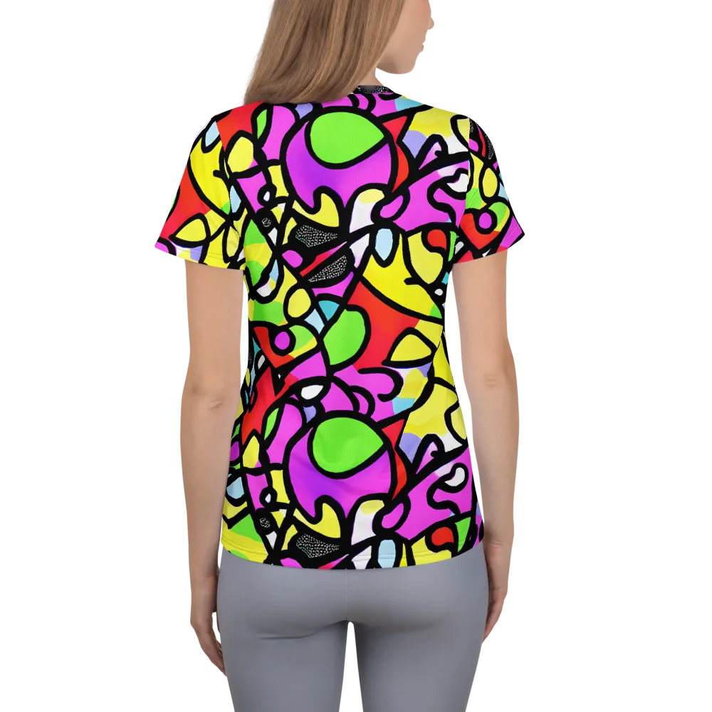 Vivid Serenade on Women's Athletic T-Shirt — Back
