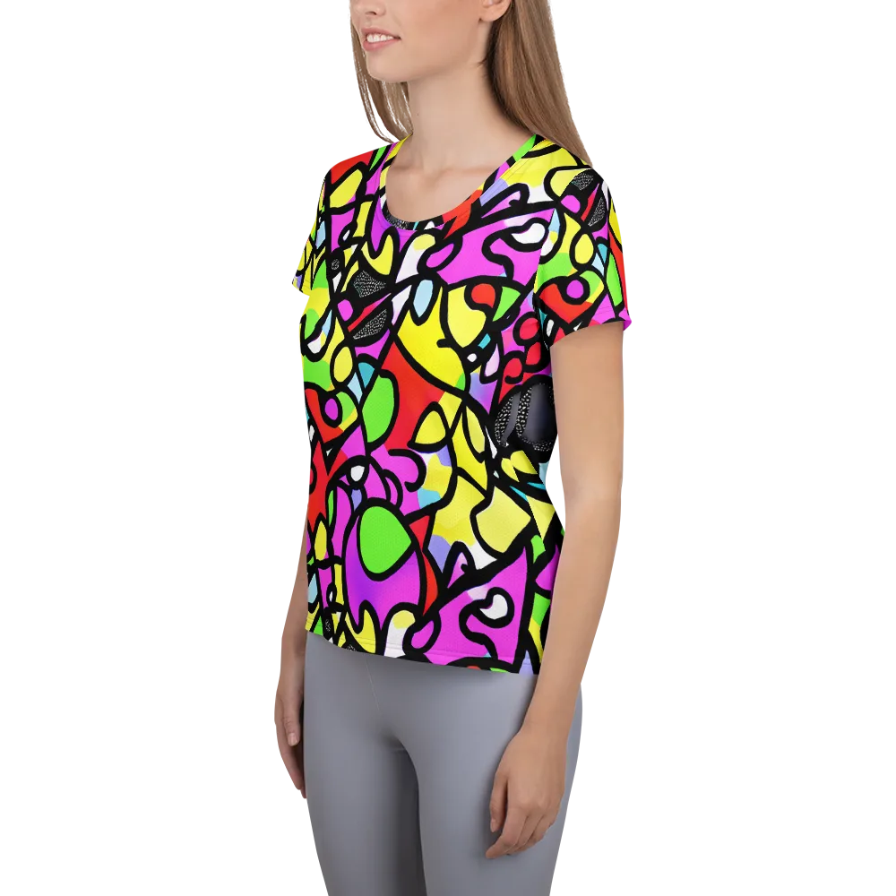 Vivid Serenade on Women's Athletic T-Shirt — Left