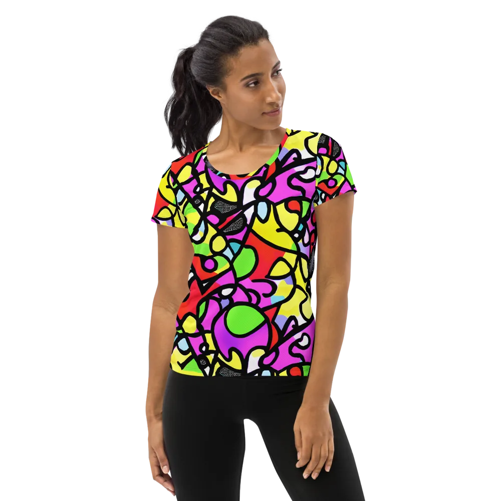 Vivid Serenade on Women's Athletic T-Shirt — Front