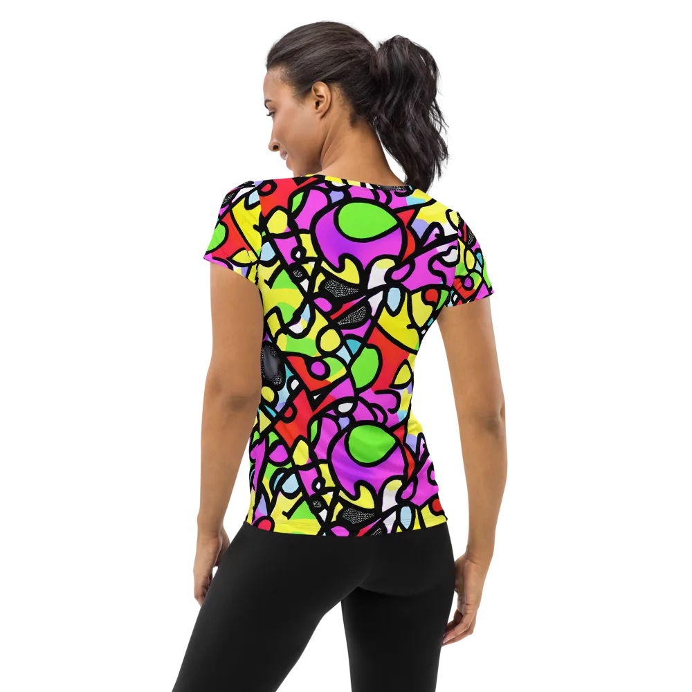 Vivid Serenade on Women's Athletic T-Shirt — Back