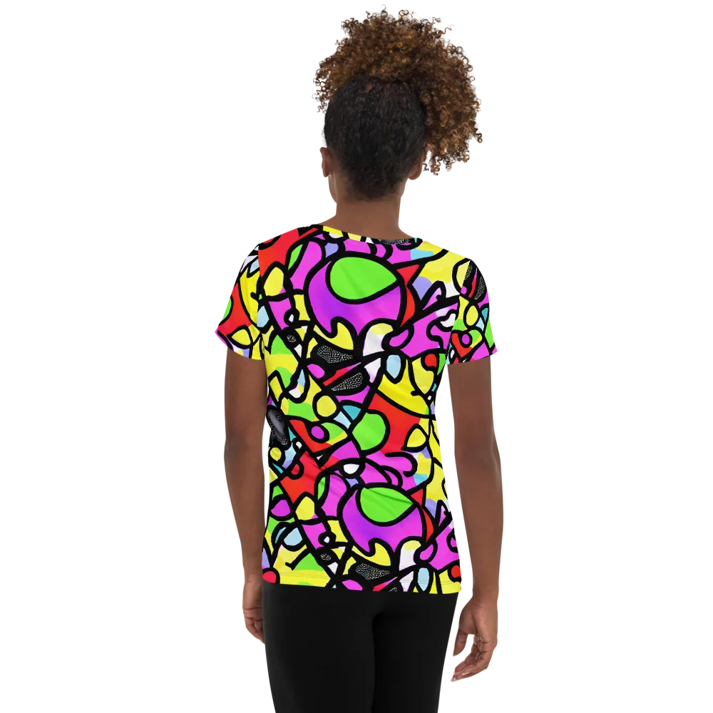 Vivid Serenade on Women's Athletic T-Shirt — Back