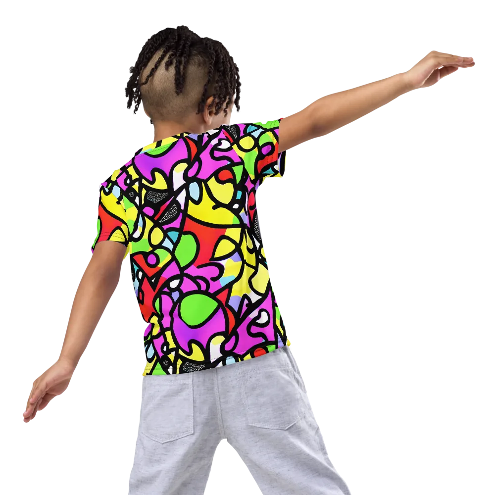 Vivid Serenade on Kids Crew Neck T-Shirt — Back