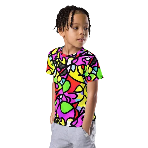 Vivid Serenade on a Kids Crew Neck T-Shirt