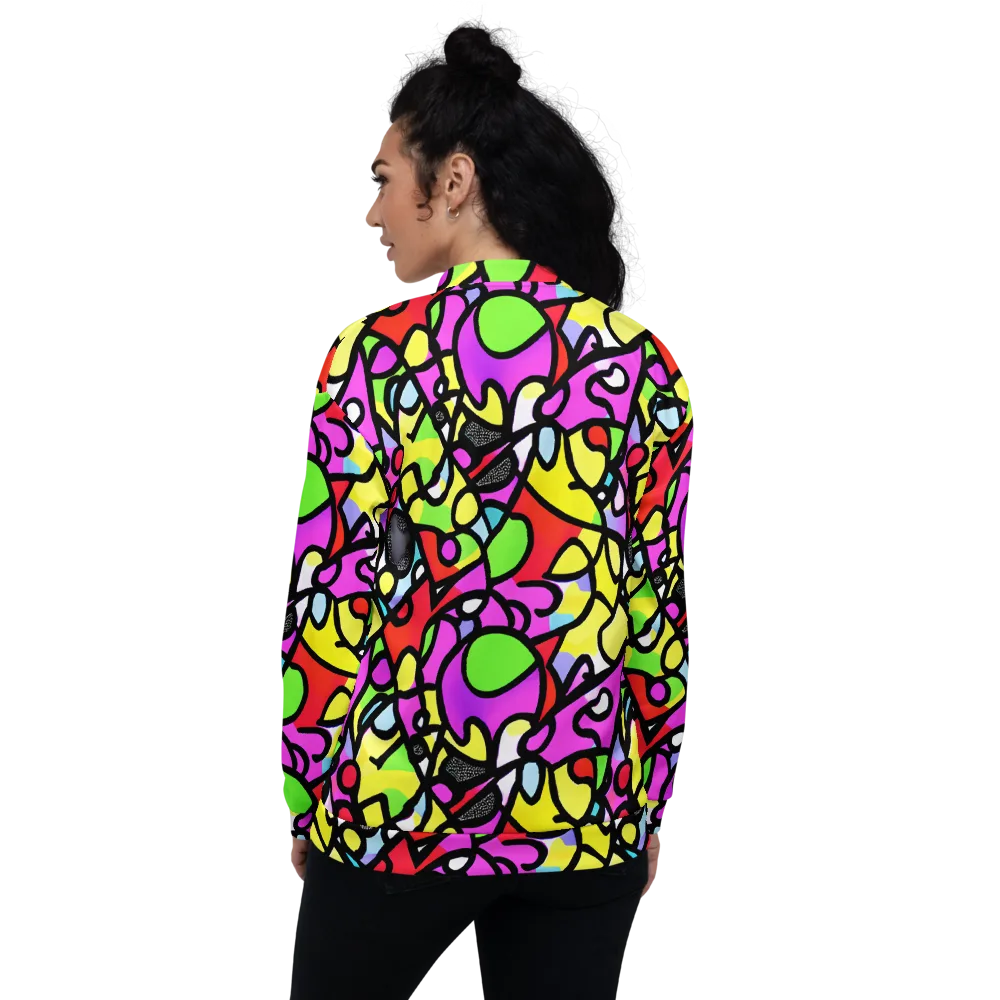 Vivid Serenade on Bomber Jacket — Back