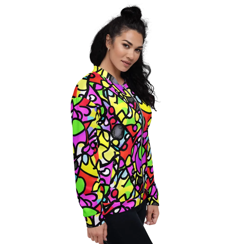 Vivid Serenade on Bomber Jacket — Right