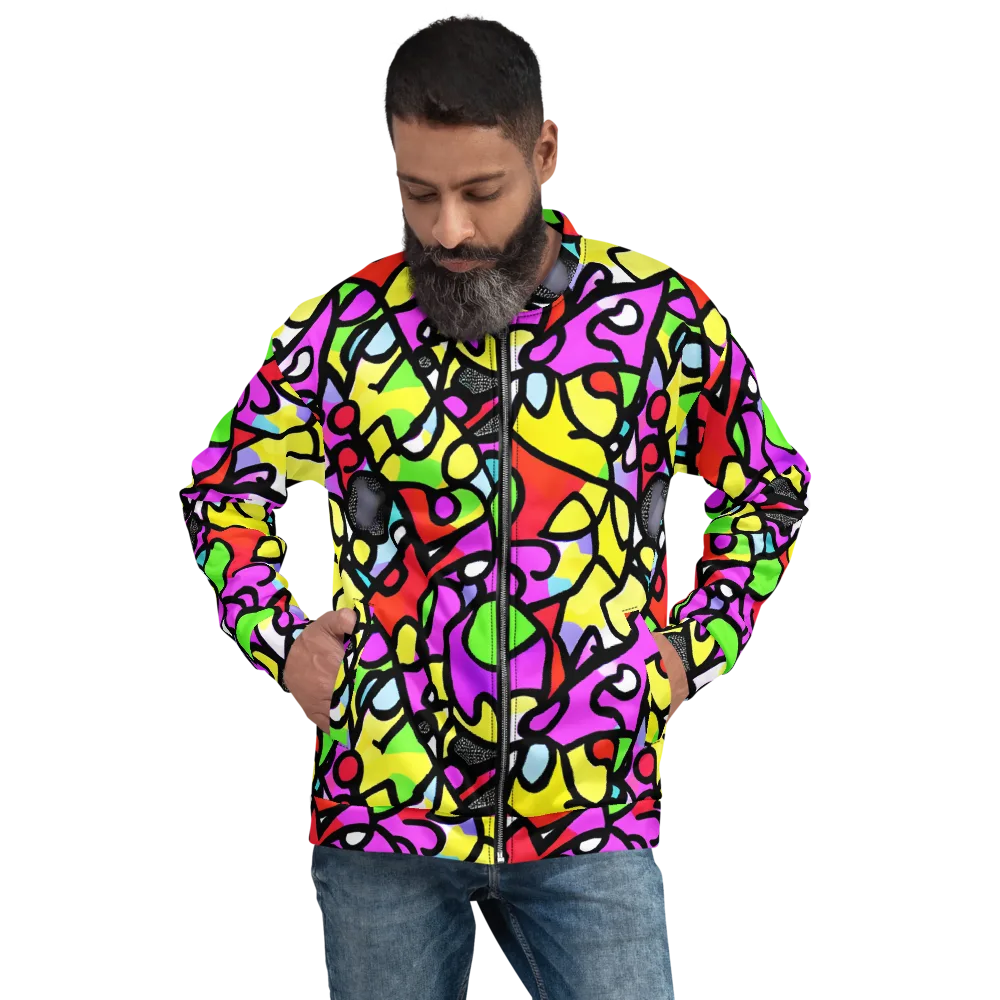 Vivid Serenade on Bomber Jacket — Front