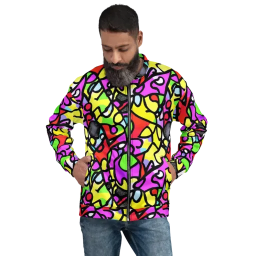 Vivid Serenade on a Bomber Jacket