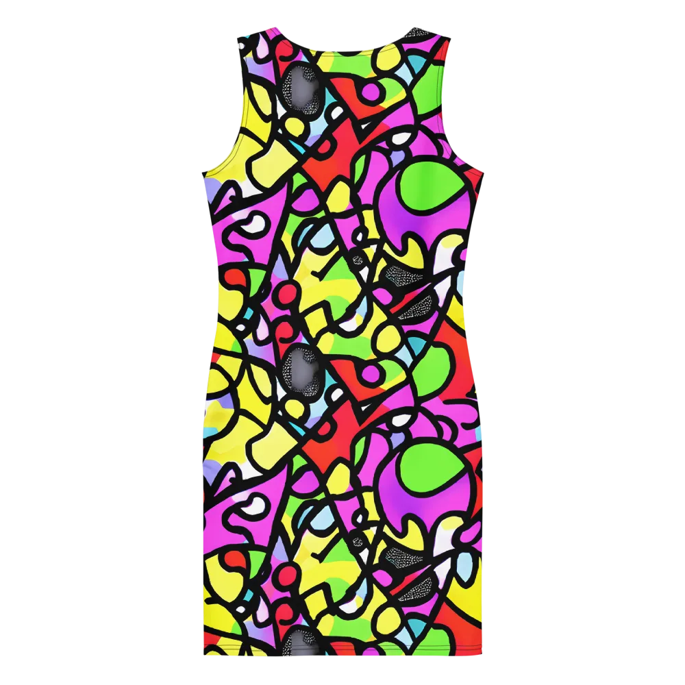 Vivid Serenade on Bodycon Dress — Back