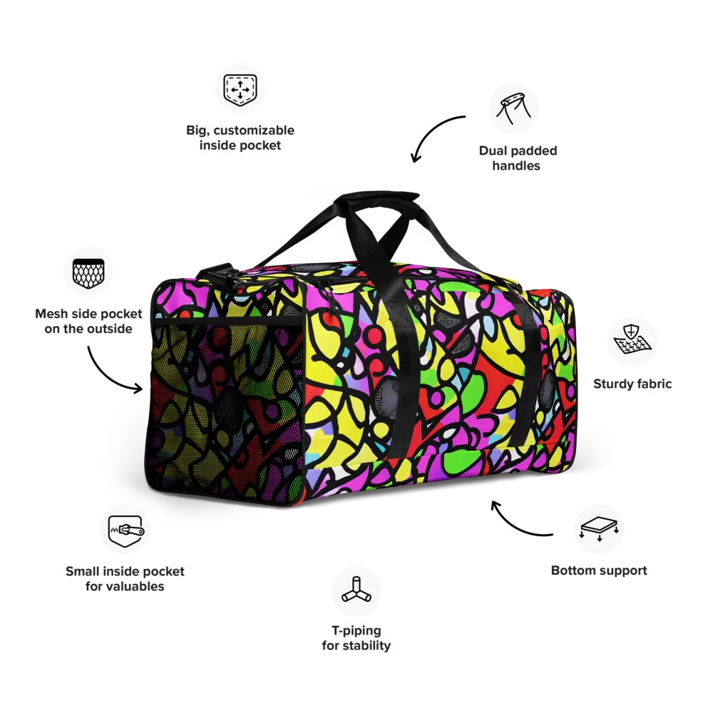 Vivid Serenade on Duffle Bag — Right Front
