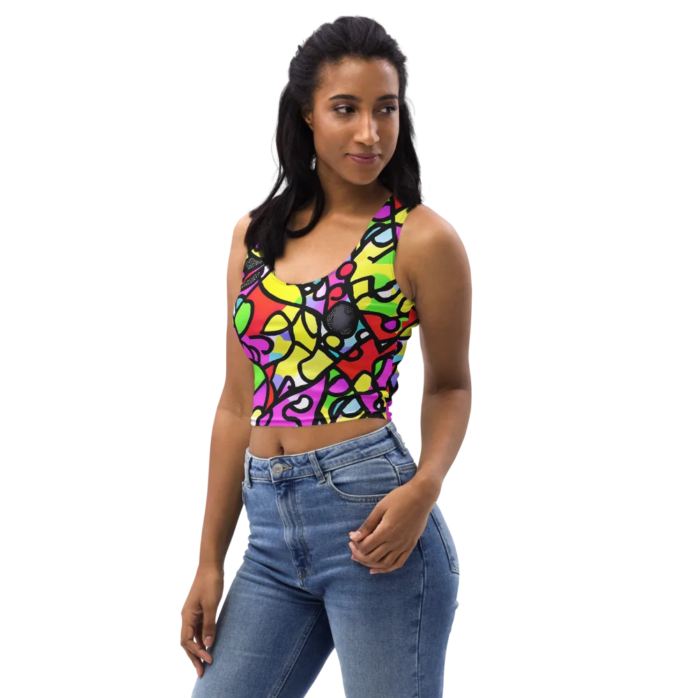 Vivid Serenade on Crop Top — Left Front