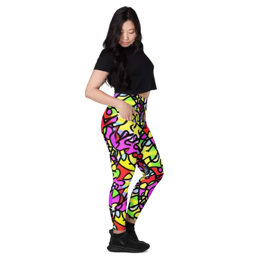Vivid Serenade on a Leggings with Pockets