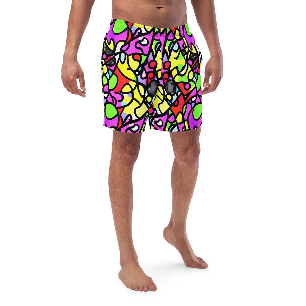 Vivid Serenade on Swim Trunks — Front