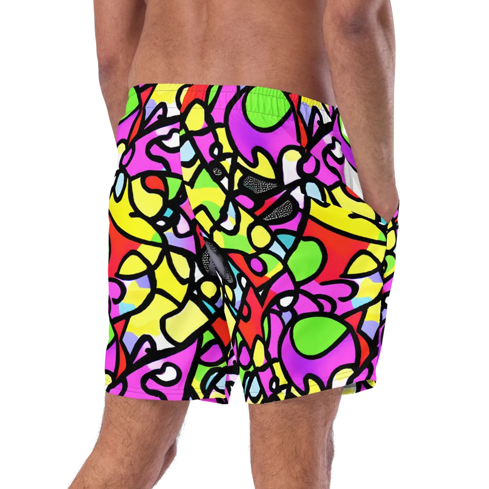 Vivid Serenade on Swim Trunks — Right Back