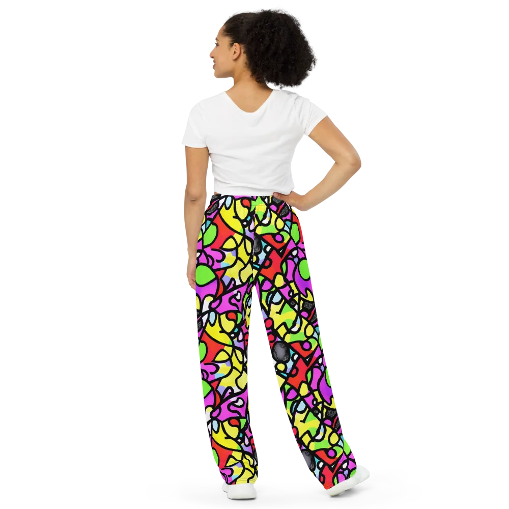 Vivid Serenade on Wide-Leg Pants — Back