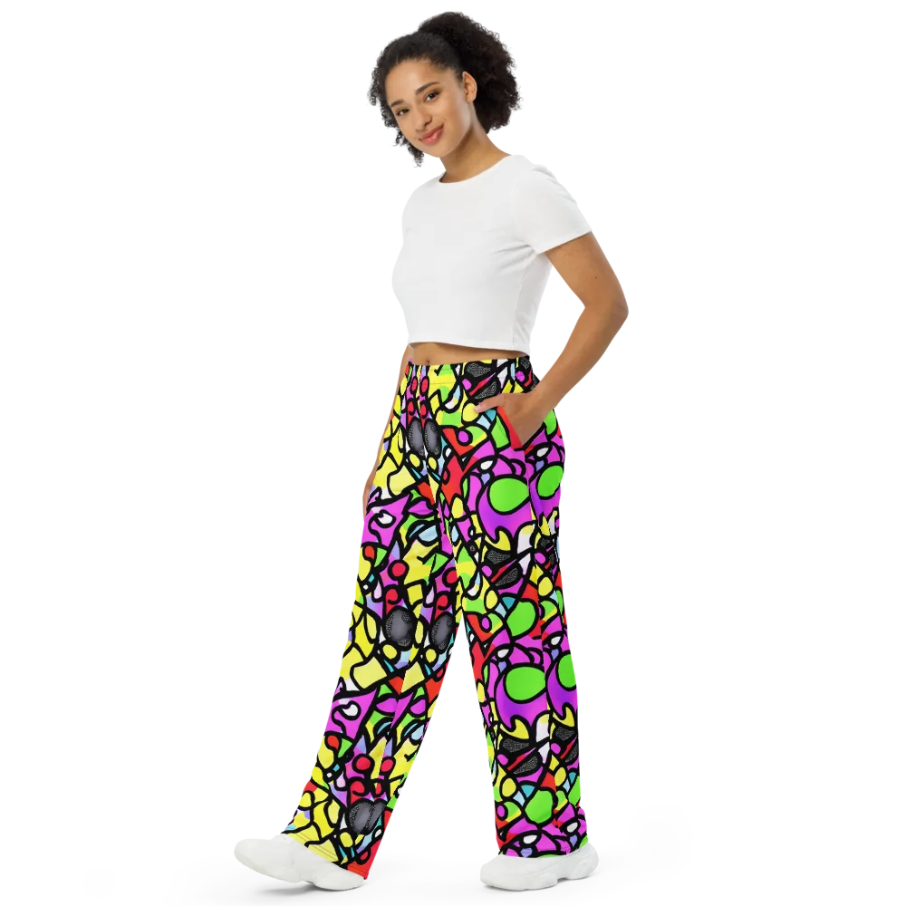 Vivid Serenade on Wide-Leg Pants — Left Front
