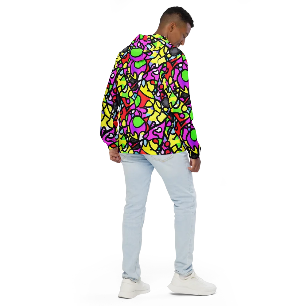 Vivid Serenade on Men's Windbreaker — Back
