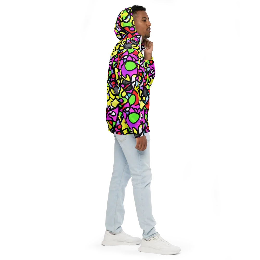 Vivid Serenade on Men's Windbreaker — Right