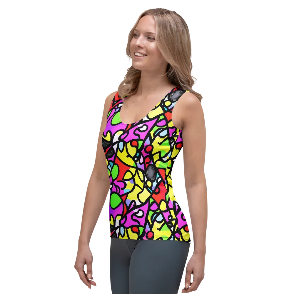 Vivid Serenade on Women's Tank Top — Left Front