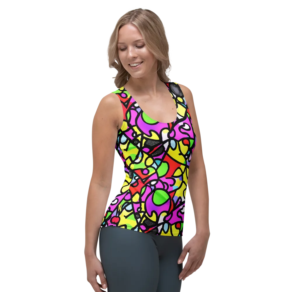 Vivid Serenade on Women's Tank Top — Right Front
