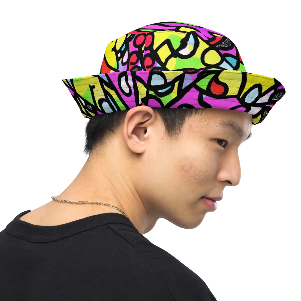 Vivid Serenade on Reversible Bucket Hat — Right Outside