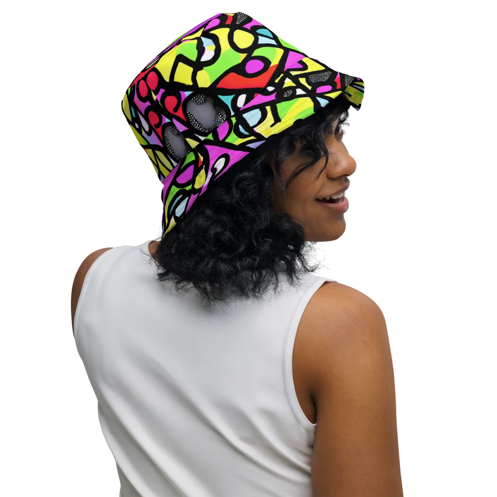 Vivid Serenade on Reversible Bucket Hat — Right Outside