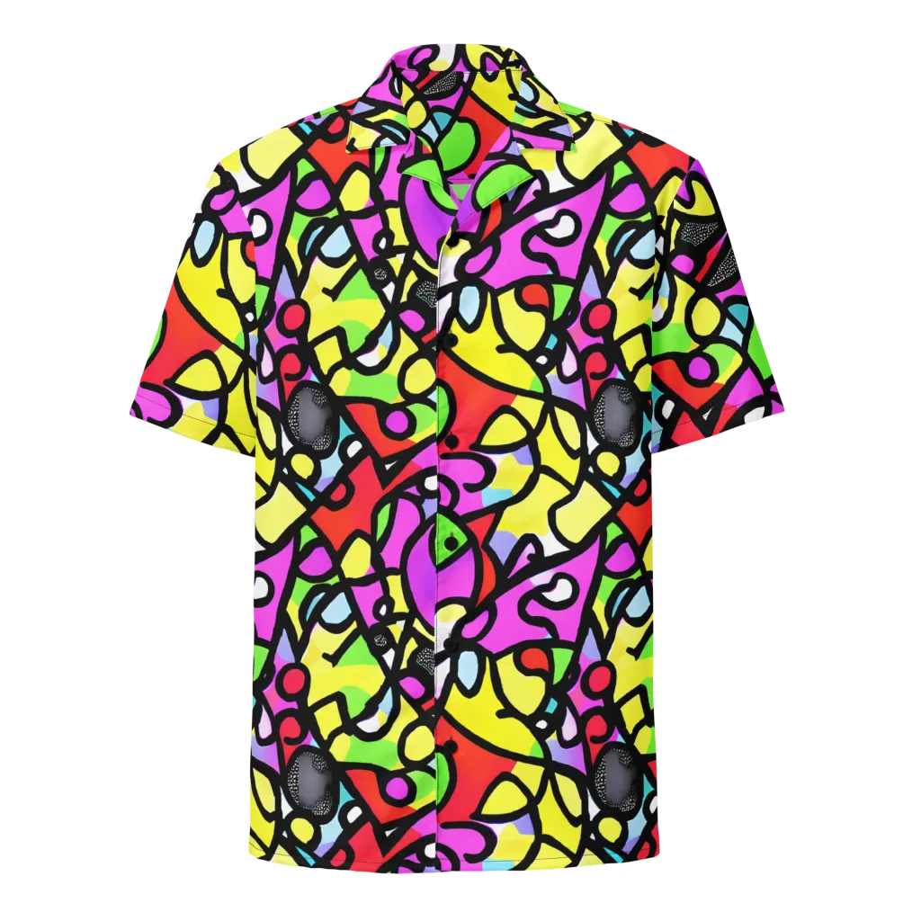 Vivid Serenade on Button Shirt — Front
