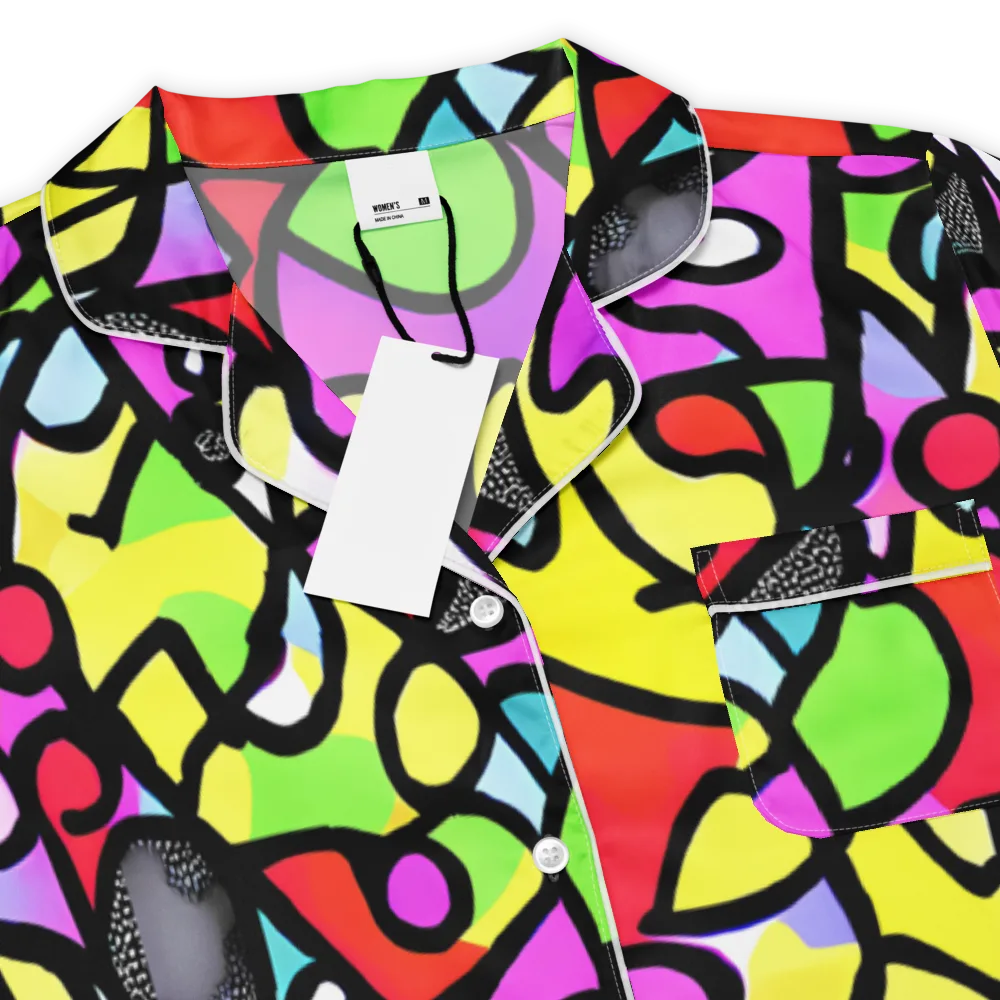 Vivid Serenade on Women's Short Sleeve Pajama Top — Product details
