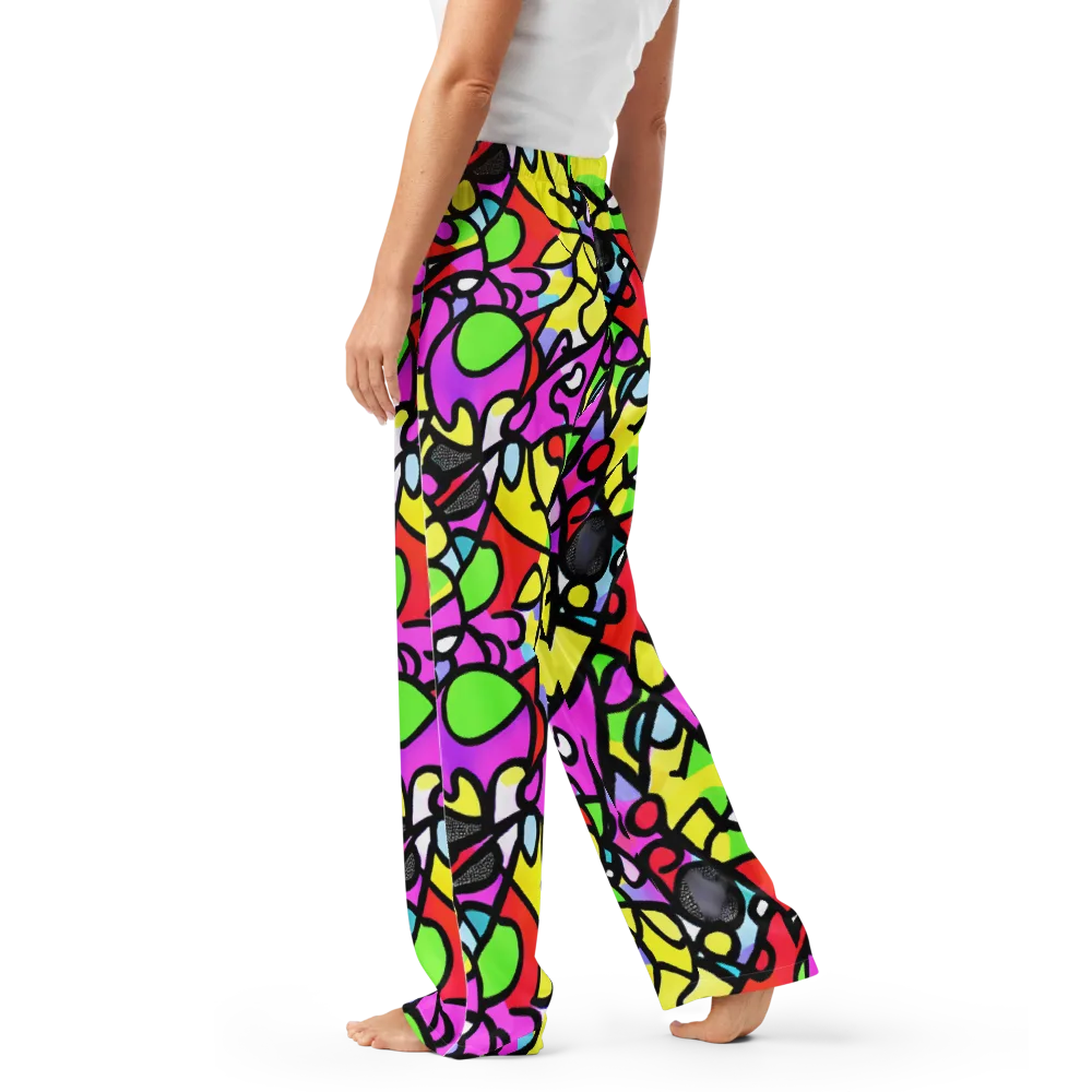 Vivid Serenade on Women's Pajama Pants — Left