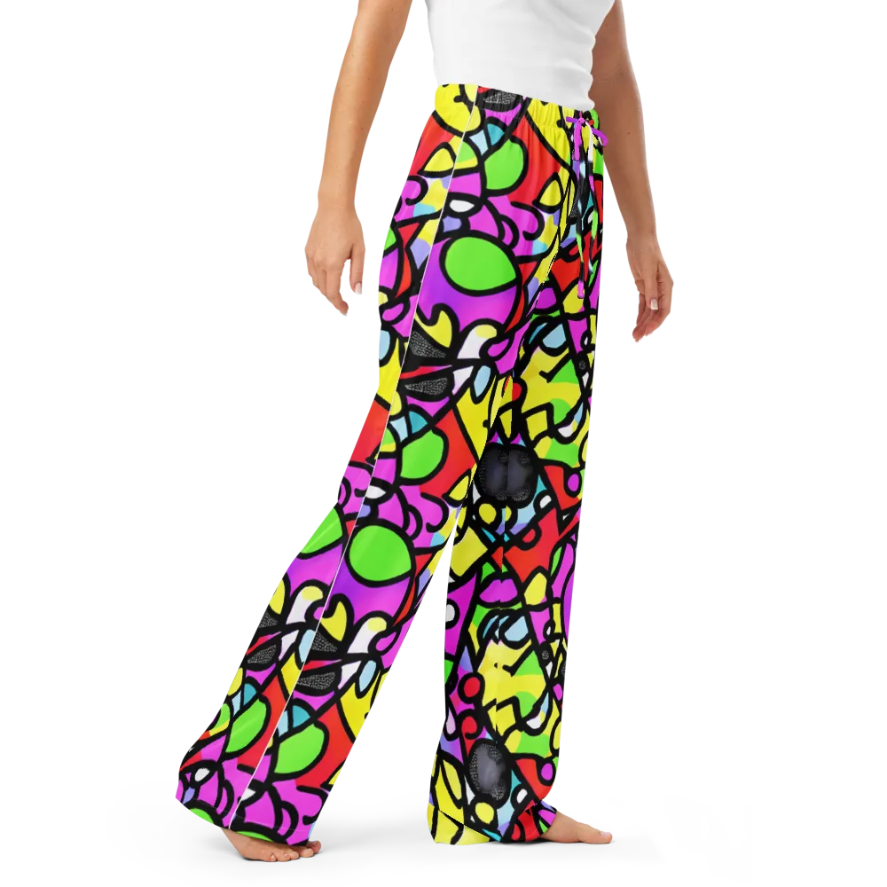 Vivid Serenade on Women's Pajama Pants — Right Front