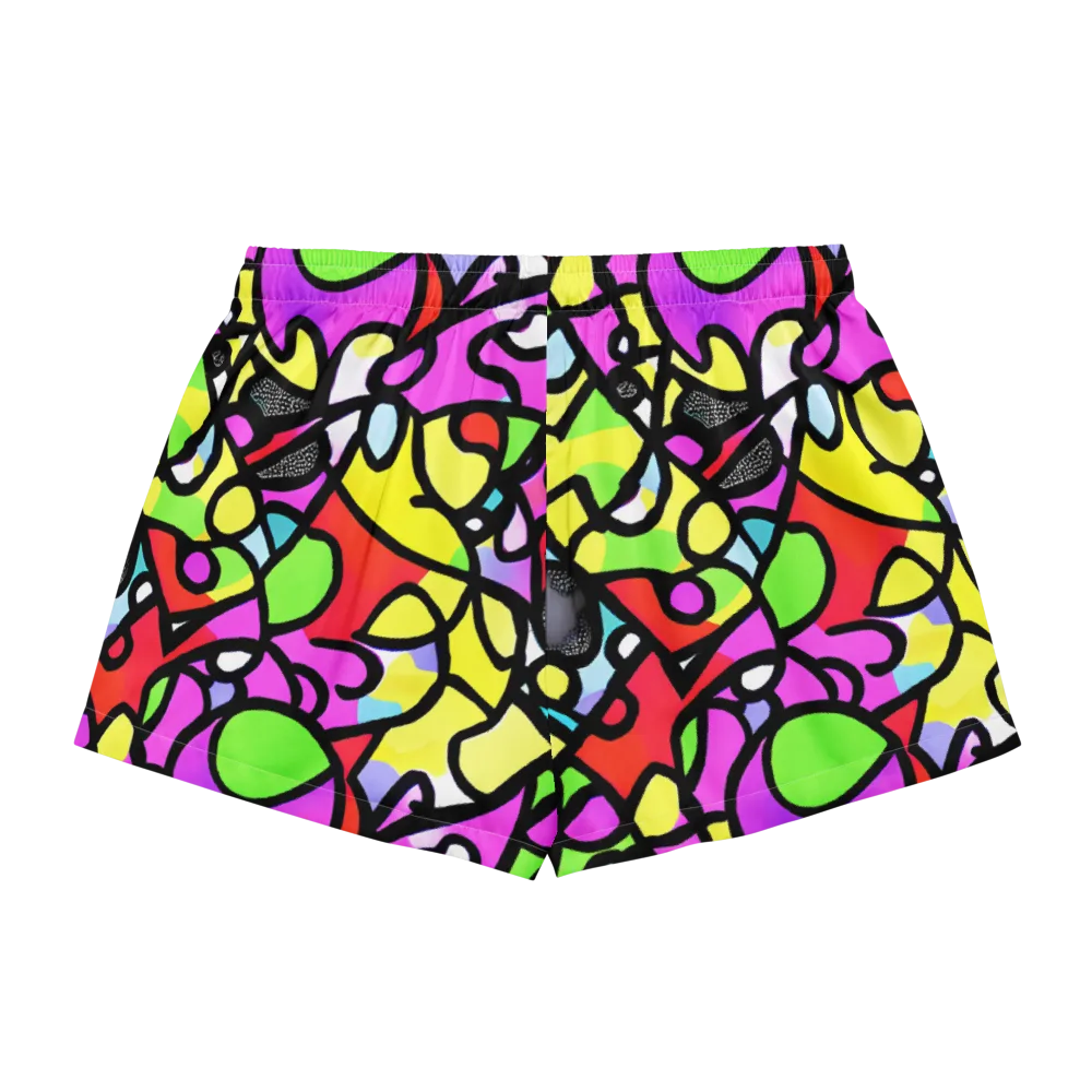 Vivid Serenade on Women's Pajama Shorts — Back