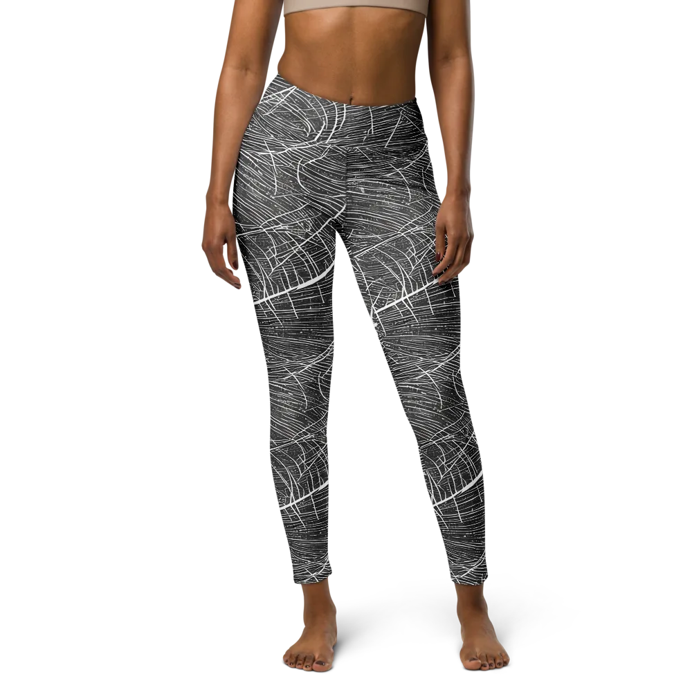 Silver Echo on Yoga Leggings — Front
