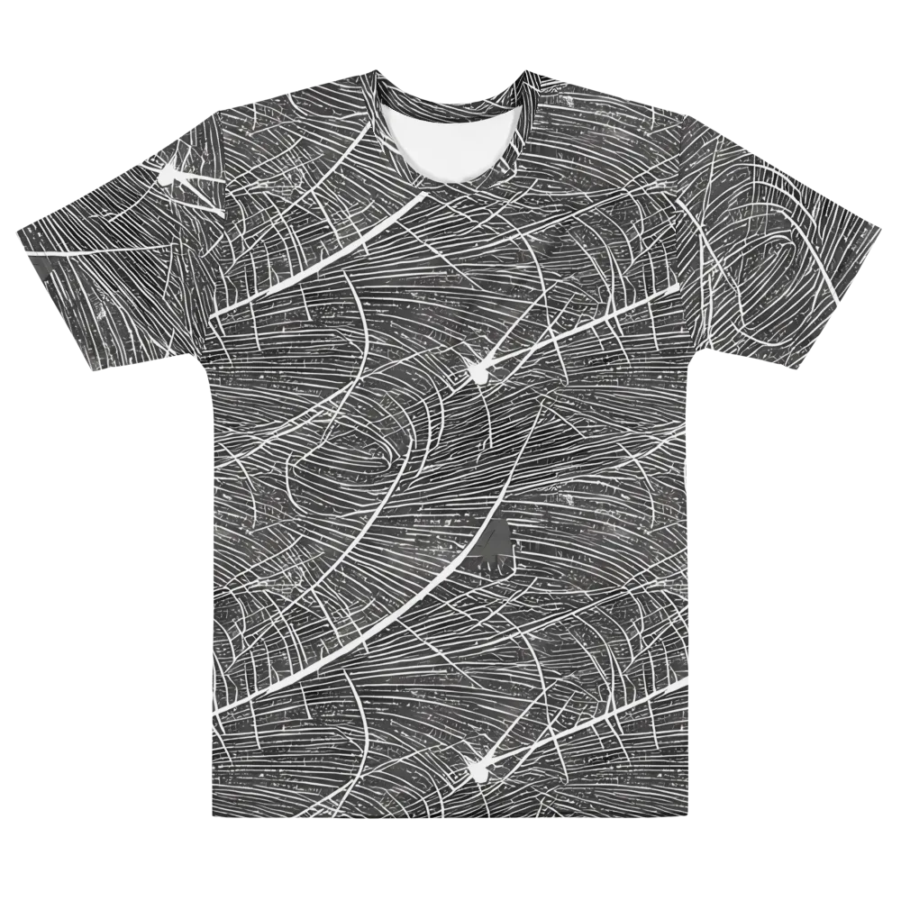 Silver Echo on Men's Cotton Crew Neck T-Shirt — Front
