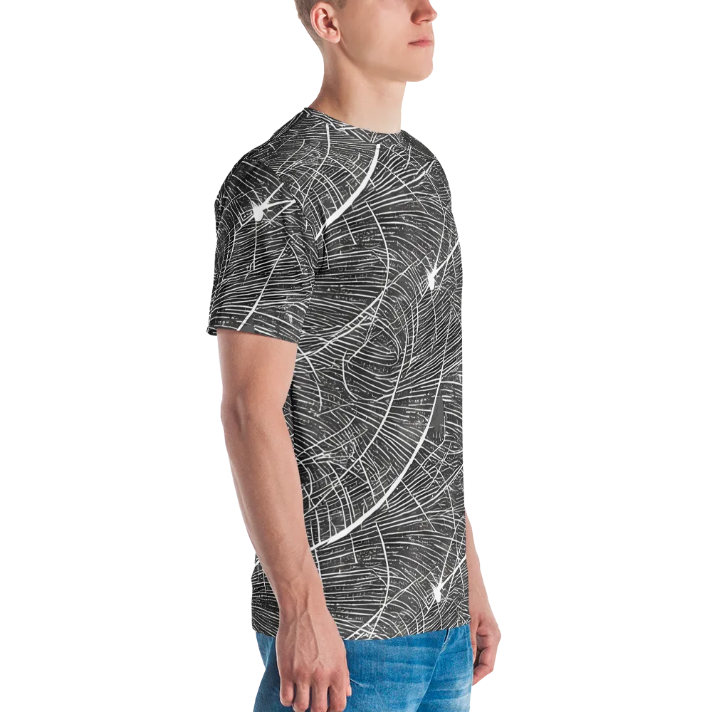 Silver Echo on Men's Crew Neck T-Shirt — Right