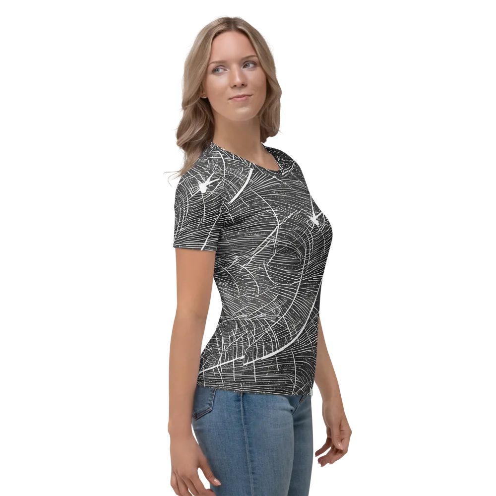 Silver Echo on Women's Crew Neck T-Shirt — Right