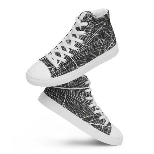 Silver Echo on a Women's High Top Canvas Shoes