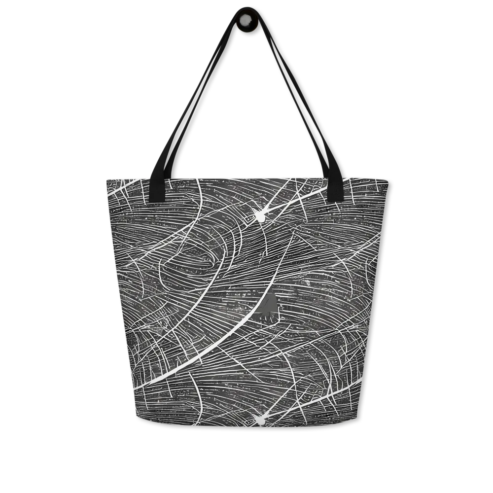 Silver Echo on Large Tote Bag W/ Pocket — Front