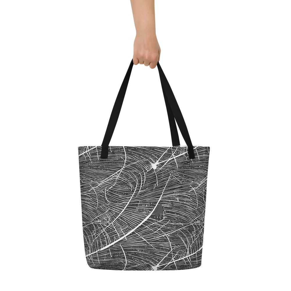 Silver Echo on Large Tote Bag W/ Pocket — Front