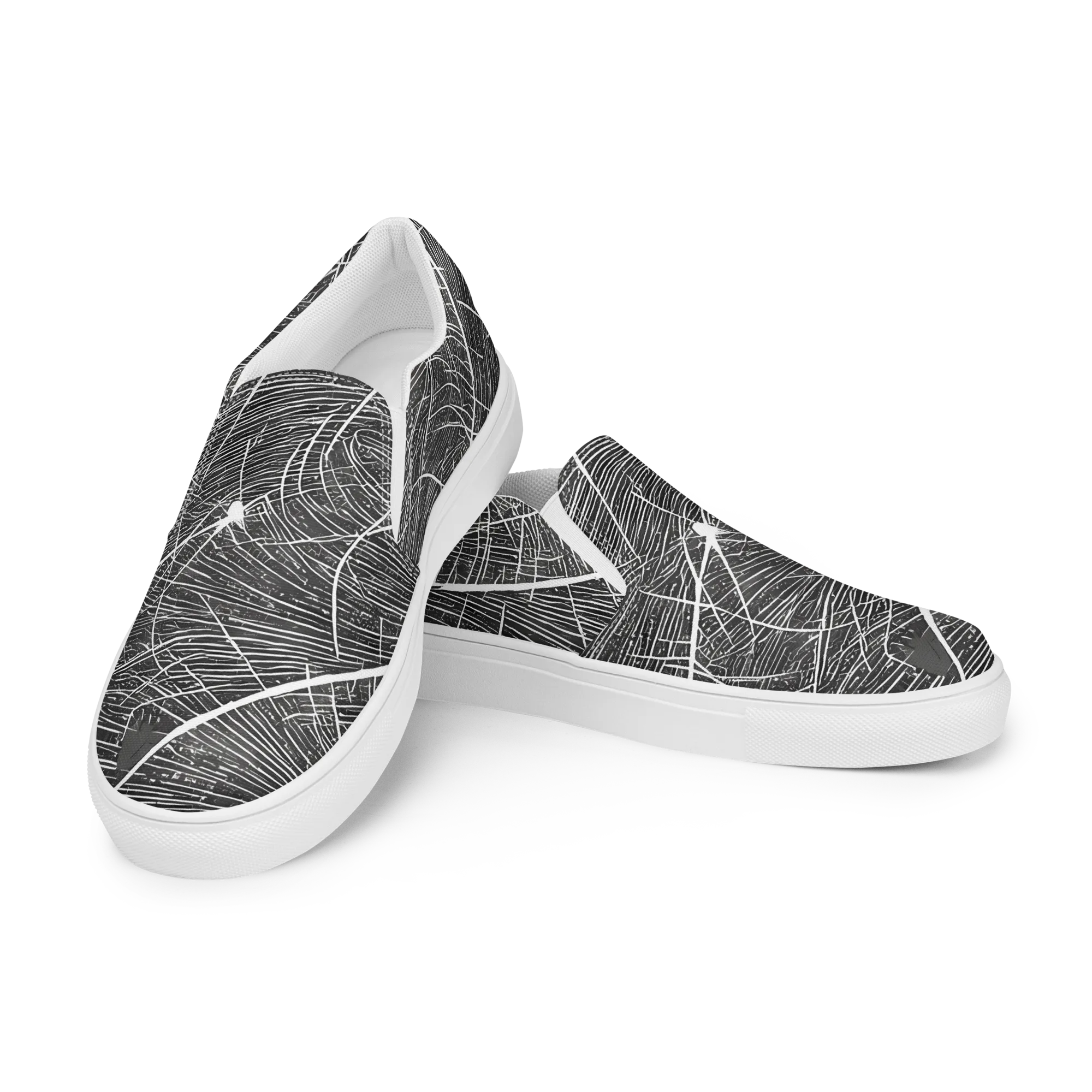 Silver Echo on Women's Slip-On Canvas Shoes — Left Front