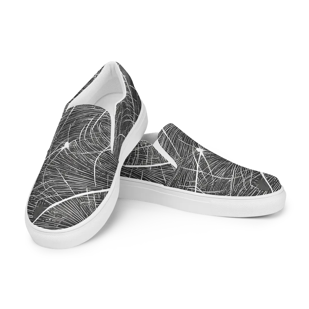 Silver Echo on Women's Slip-On Canvas Shoes — Left Front