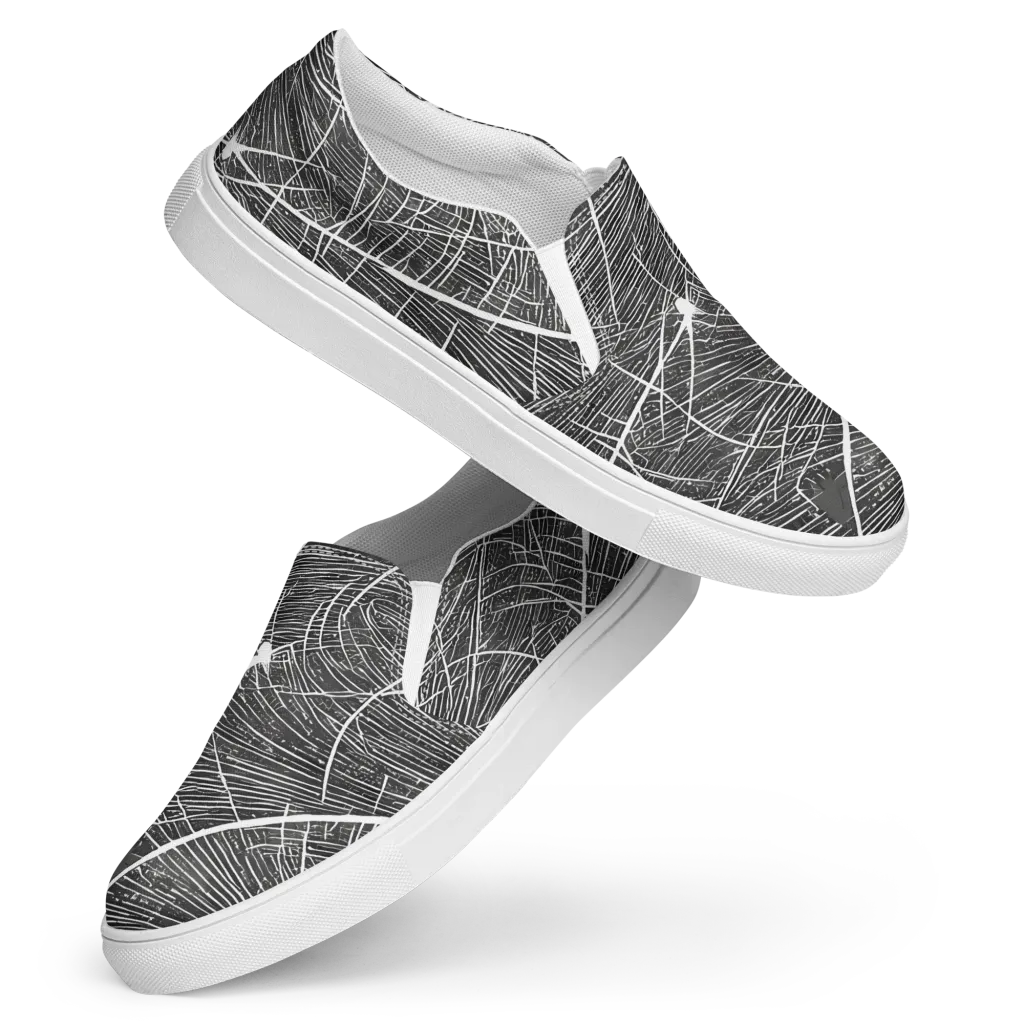 Silver Echo on Women's Slip-On Canvas Shoes — Front